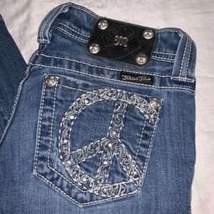 Miss Me Bootcut Jeans EUC from Buckle Peace Sign